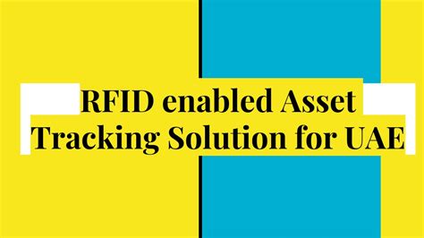 rfid enabled asset tracking solution for uae|how to track rfid tag.